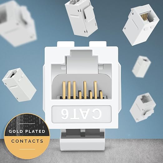Everest RJ45 CAT6 Keystone Coupler in White - Image 5