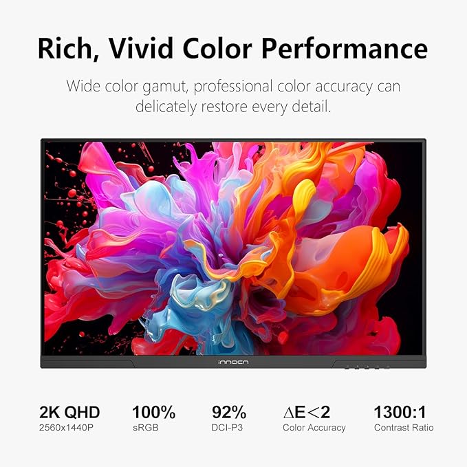 INNOCN 27" 2K 1440P QHD Monitor 100Hz IPS PC Computer Monitor - Image 3