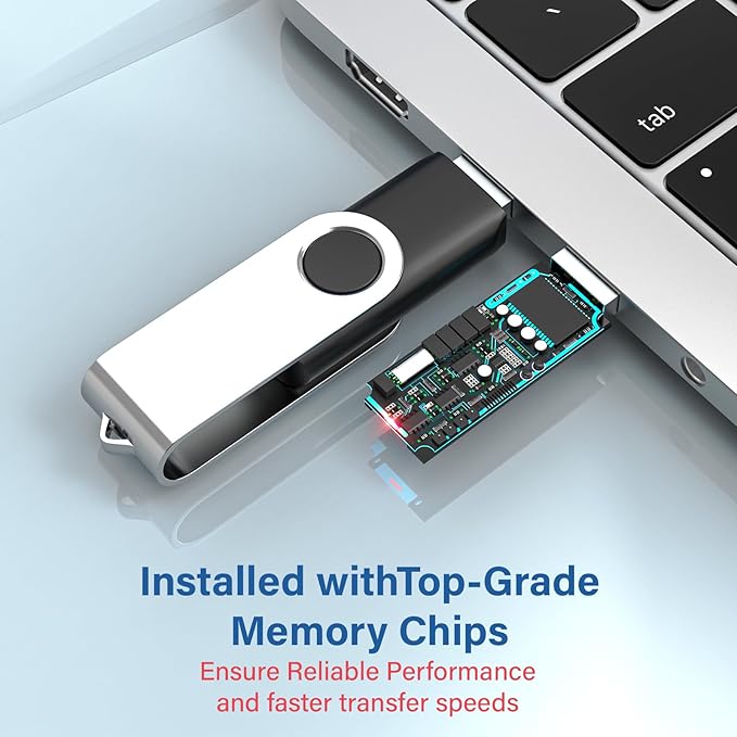 USB Flash Drives 32GB 10 Pack, Wooolken USB 2.0 Thumb Drives - Image 8
