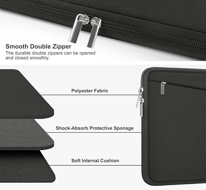 15.6 inch Laptop Case, Durable Computer Carrying Bag Protective Case Briefcase - Image 3