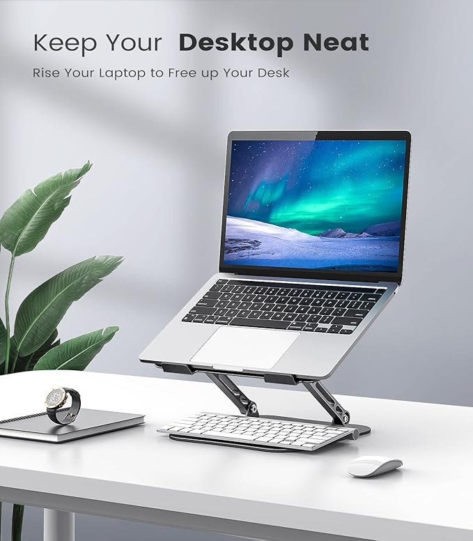 Adjustable Laptop Stand for Desk, Aluminum Portable Laptop Stand, Lightweight - Image 4