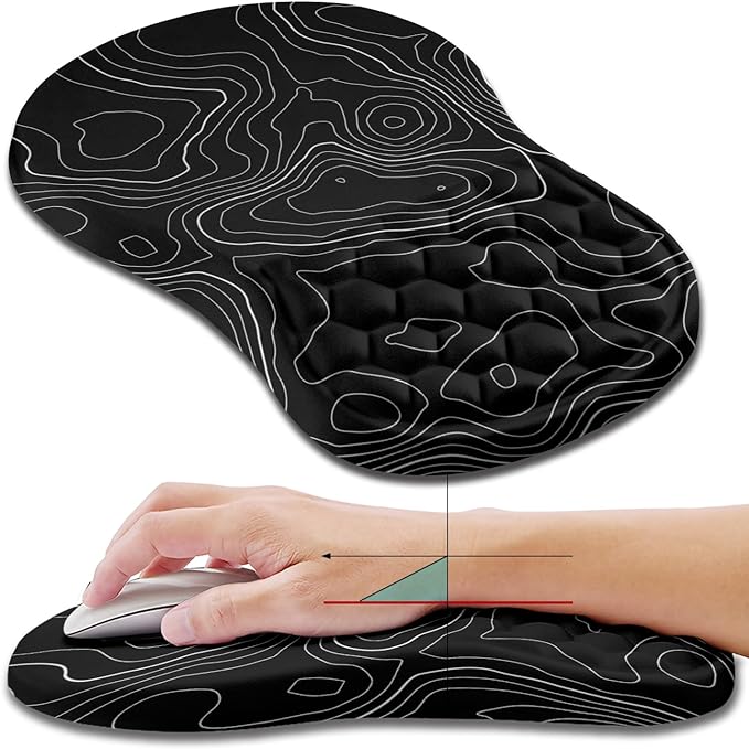 Hokafenle Ergonomic Mouse Pad Wrist Support, Wrist Rest Mousepad by Hokafenle