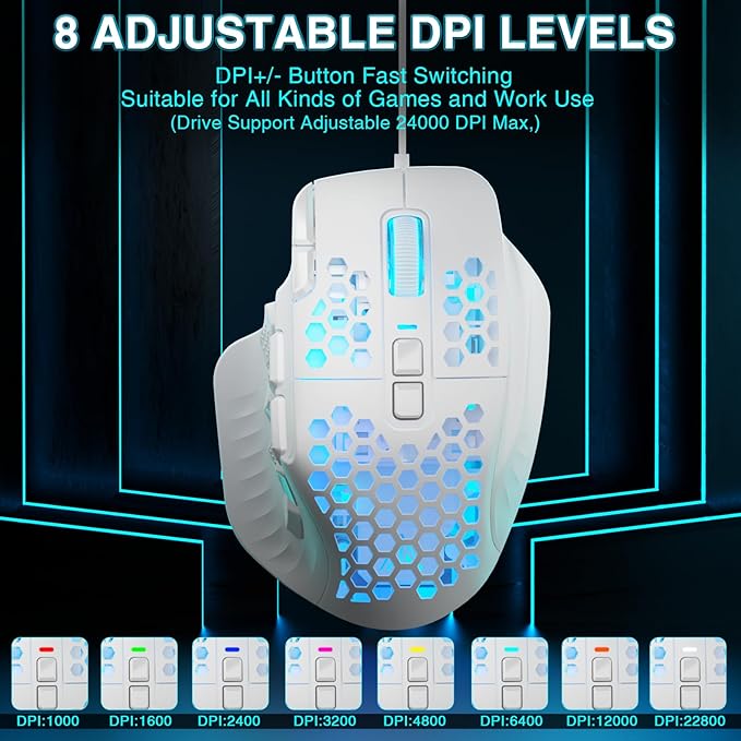 SOLAKAKA SM809 MMO Gaming Mouse Wired RGB - Image 3