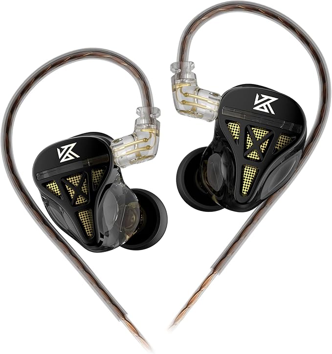 KZ DQS Wired Earbuds Dynamic Driver in Ear Monitor Headphone Semi-Open HiFi by KEEPHiFi