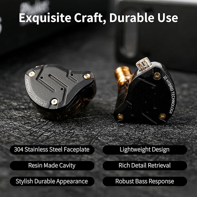 KZ ZS10 Pro in Ear Monitor, Bass KZ Earbuds, 4BA 1DD Wired Earbuds Headphone - Image 3