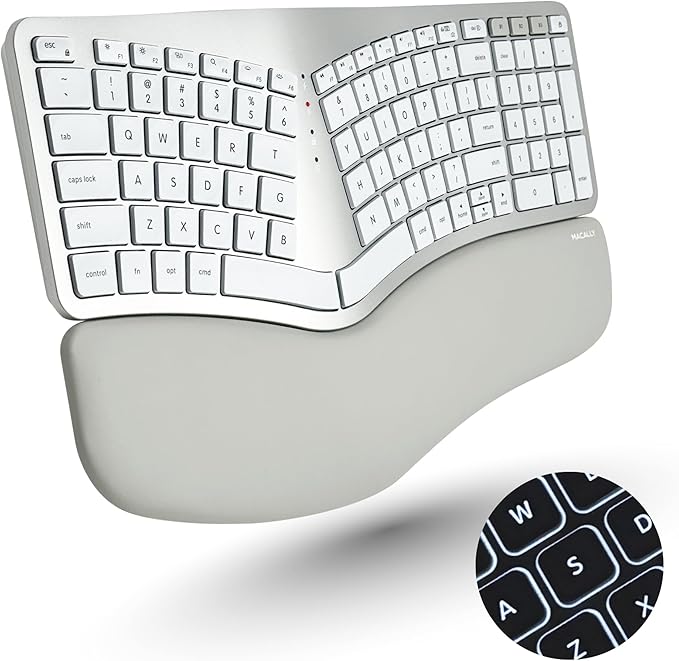 Macally Bluetooth Ergonomic Keyboard, Wireless Split Keyboard, Carpal Tunnel - Image 8