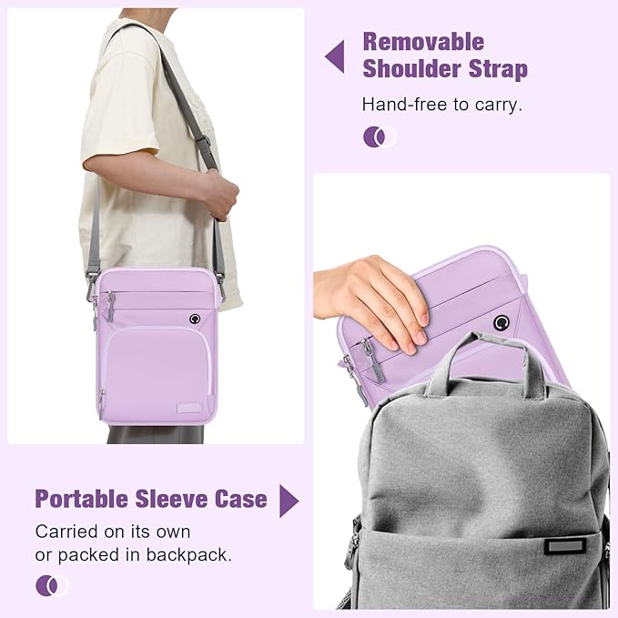 MoKo 9-11 Inch Tablet Sleeve Bag, Fits 11 inch iPad Air M3, iPad A16 2025 - Image 7