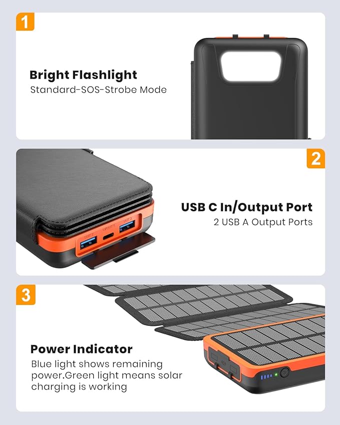 Hiluckey Solar Charger Power Bank 27000mAh - Image 7