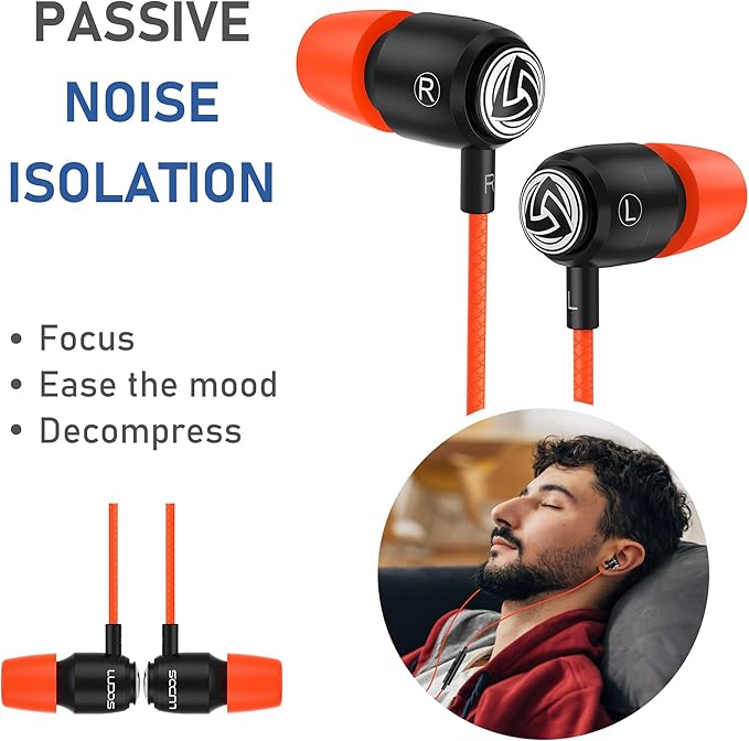 LUDOS Clamor Wired Earbuds in-Ear Headphones, 5 Years Warranty, Earphones - Image 5