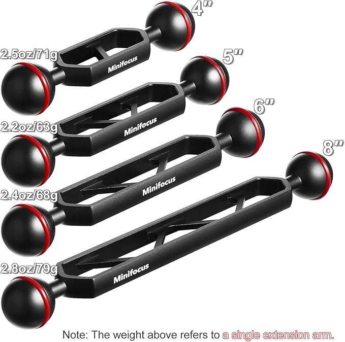 MINIFOCUS 4" Double Ball Aluminum Extension Arm, Waterproof and Rustproof - Image 6