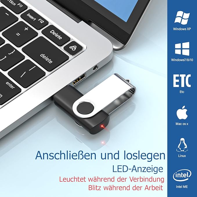 Flash Drives 64GB 10 Pack, Wooolken USB 2.0 Thumb Drives - Image 7