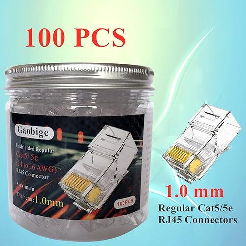 100-Pack Cat5 Cat5e RJ45 Connectors Ends - Image 2