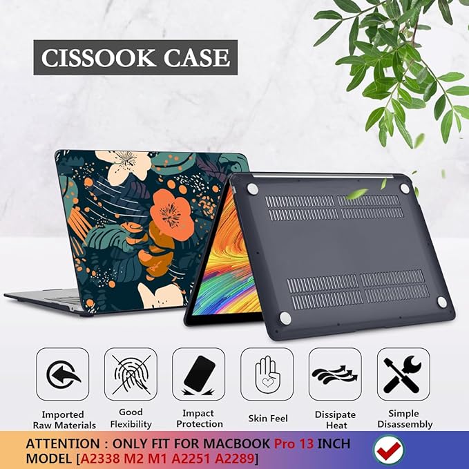 CISSOOK Compatible with MacBook Pro 13 inch Case 2025-2016 Release M2 M1 A2338 - Image 6