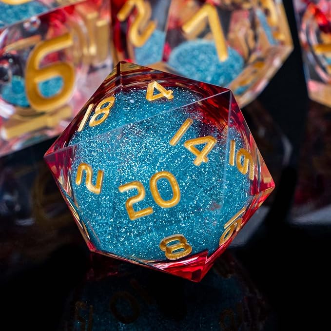 ARUOHHA Liquid Core DND Dice Set, Role Playing Dice Set D20 D12 D10 D8 D6 D4 - Image 3