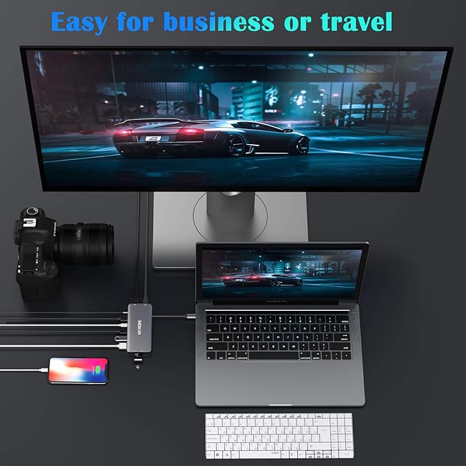 USB C Hub Multiport Adapter-10 in 1 Portable Dongle - Image 7