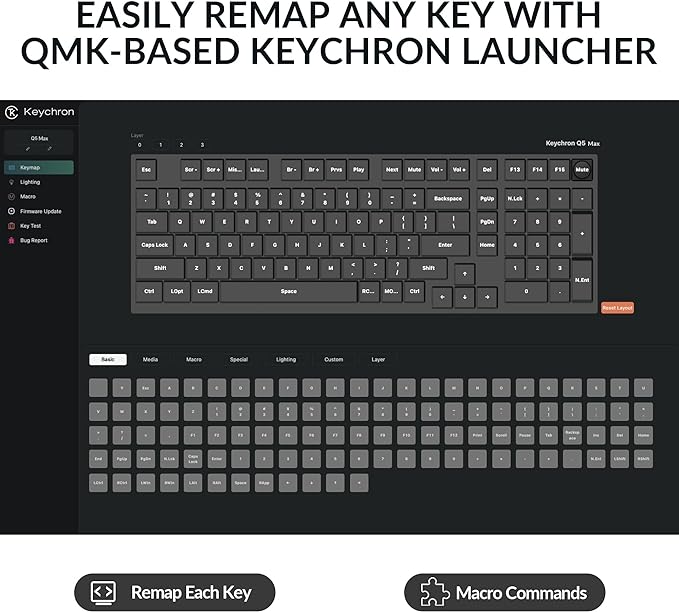 Keychron Q5 Max Wireless Custom Mechanical Keyboard, 2.4 GHz Bluetooth QMK Full - Image 4