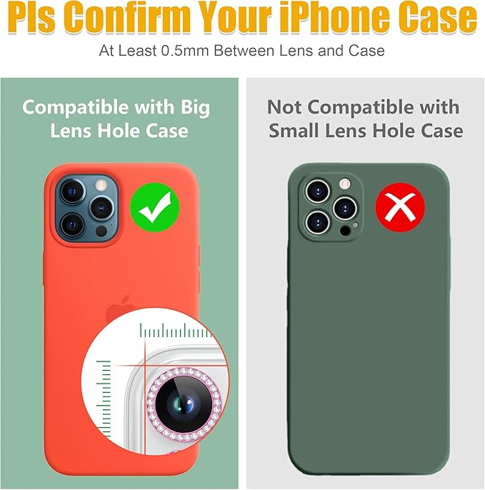 AGVEE 3+3 6 Pack for iPhone 14 Pro 6.1" / 14 Pro Max 6.7" Camera Lens Cover - Image 3