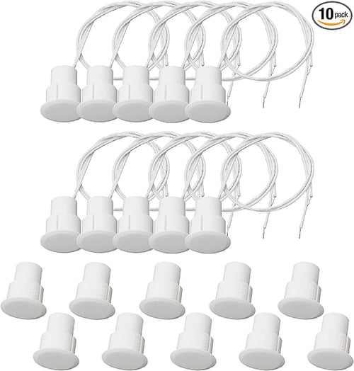 10PCS Recessed Wired Security Window Door Contact Sensor, Normally Closed NC by FOCMKEAS