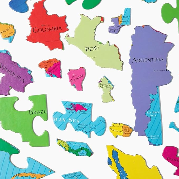 GeoToys GeoPuzzle, Latin America Shaped Jigsaw Puzzles, Geography Game - Image 4
