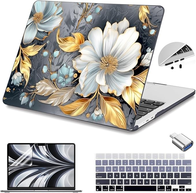 Teryeefi Compatible for 2022-2025 MacBook Air 13.6 inch Case M4 A3240/M3 A3113/ by Teryeefi