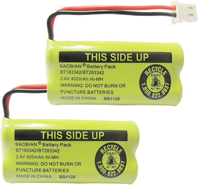 2.4V 400mAh Cordless Home Phone Battery by BAOBIAN