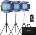 GVM 1500D RGB LED Video Light, 75W Video Lighting Kit by GVMGreatVideoMaker