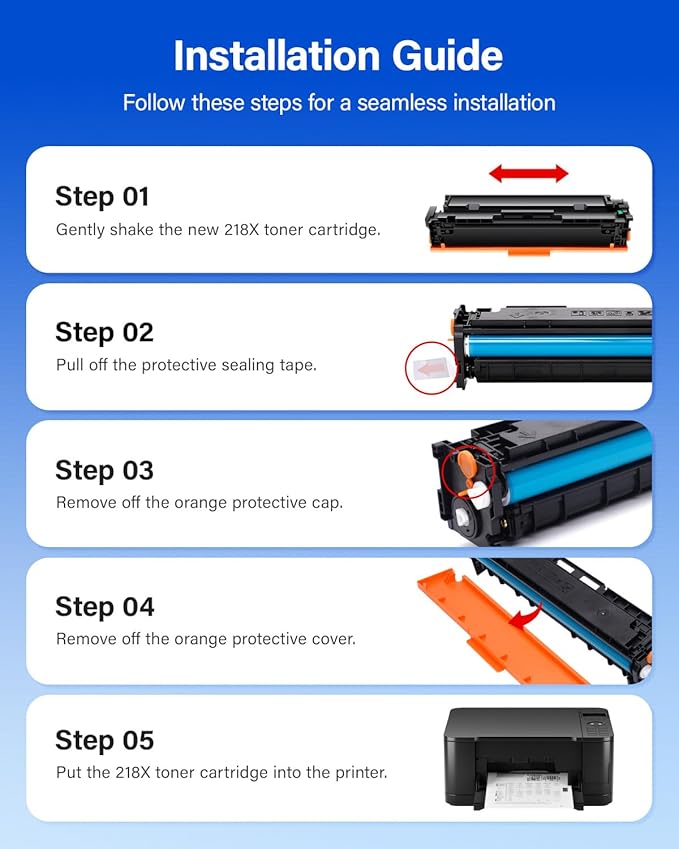 218X Toner Cartridges Set with chip 4-Pack 3301fdw Replacement - Image 5