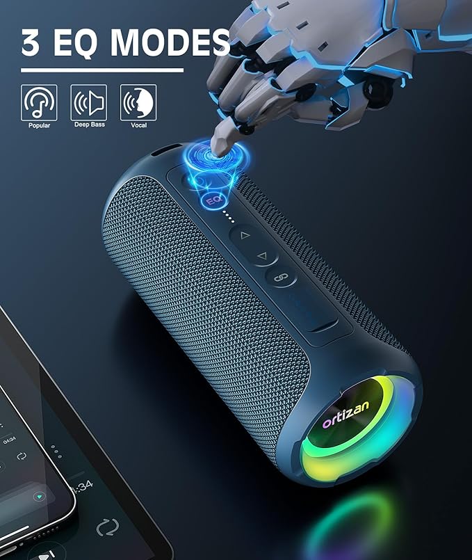 Ortizan Bluetooth Speaker, IPX7 Waterproof, Portable Speakers - Image 4