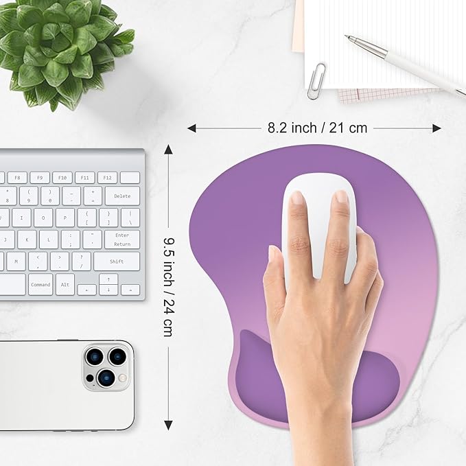 ITNRSIIET Ergonomic Mouse Pad, Cushioned Gel Wrist Rest, Non-Slip Base - Image 6