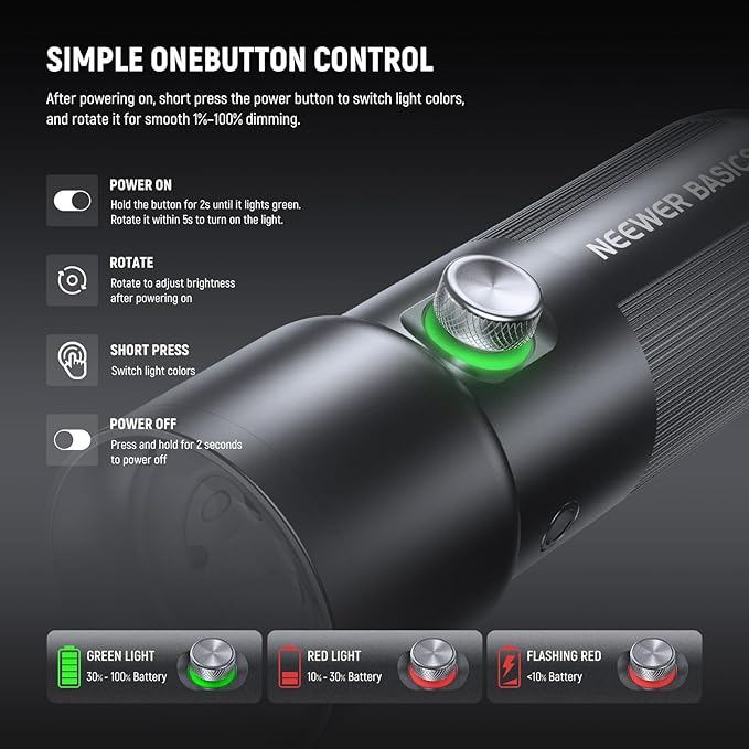 NEEWER BASICS RGB Photography Flashlight - Image 7