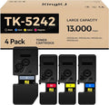 TK-5242 TK5242 Toner Cartridge Set 4-Pack High Yield Replacement by KingKJInkToner