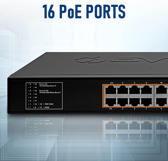 BV-Tech 18 Ports Long Range PoE+ Switch - Image 4