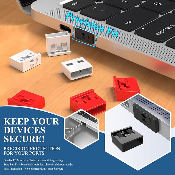 105 PCS USB Port Blockers with 10 Locks - Image 3
