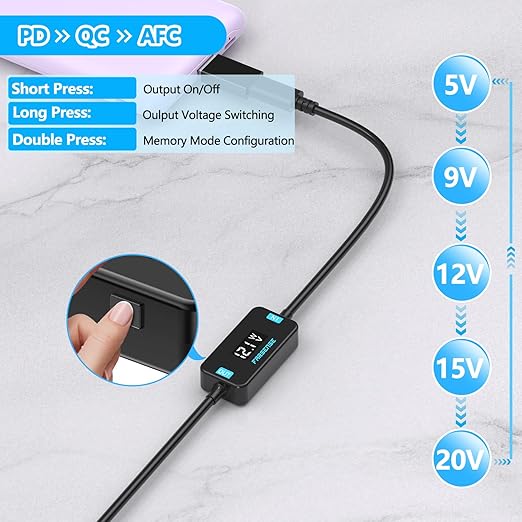 FARSENSE USB C to DC Adapter, Barrel PD Trigger Cable - Image 4
