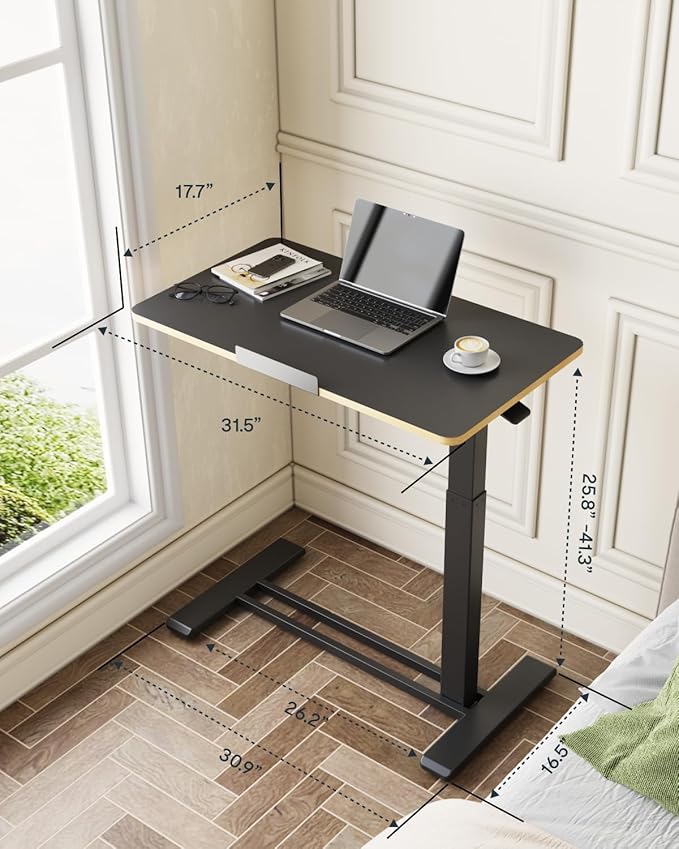 FLEXISPOT H7 PRO Mobile Standing Desk Adjustable Overbed Table Pneumatic - Image 7