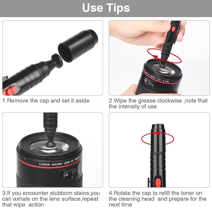 17-in-1 Camera Cleaning Kit for DSLR Cameras, - Image 4
