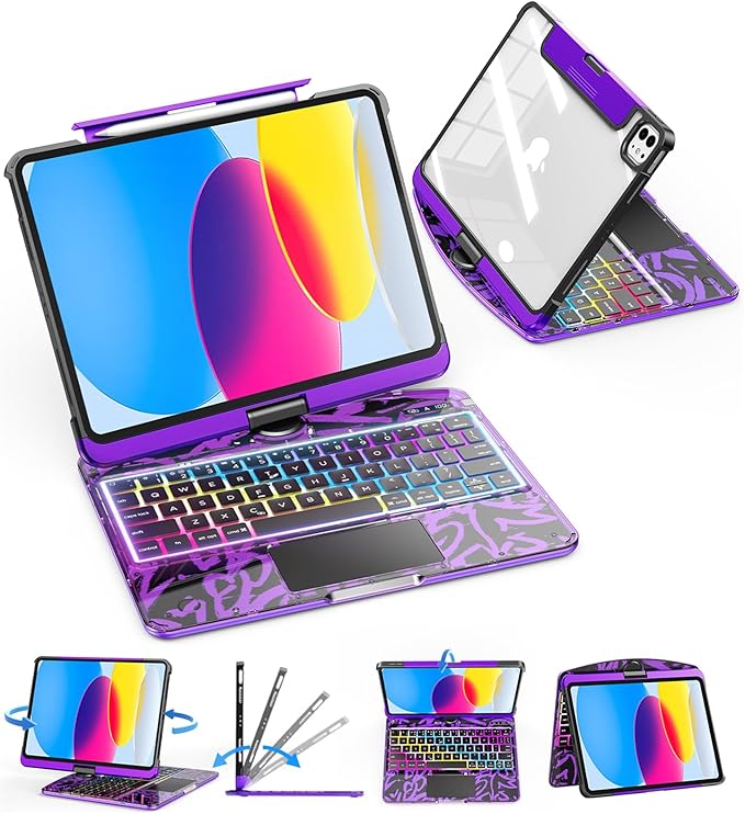 SIBEITU Keyboard Case for iPad A16 11th Gen 11" 2025 & 10th Gen 10.9" 2022 by SIBEITU