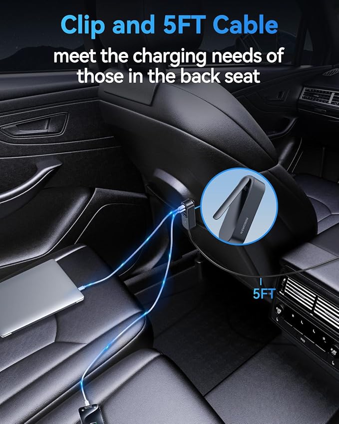 Rocoren 105W 6-Port Multiport Car Charger, PD Fast USB C Car Charger - Image 5