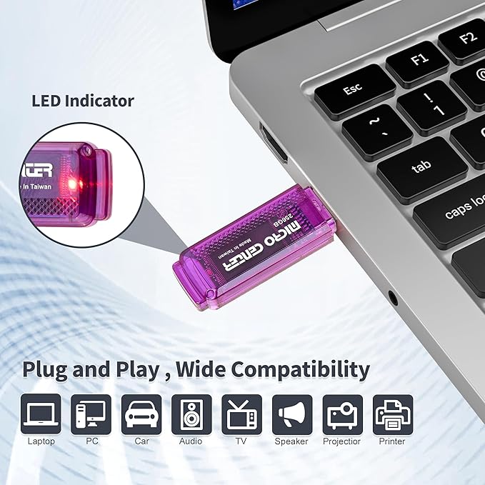 INLAND Micro Center SuperSpeed 256GB USB 3.0/USB3.1 Gen1 Flash Drive Gum Size - Image 5