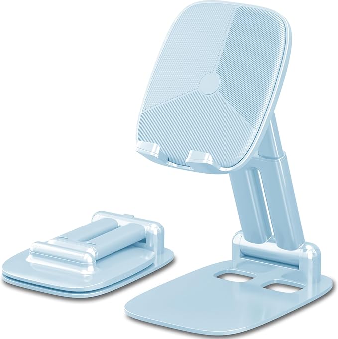 DEERLAMN Cell Phone Stand for Desk, Height Adjustable Cell Phone Holder by DEERLAMN