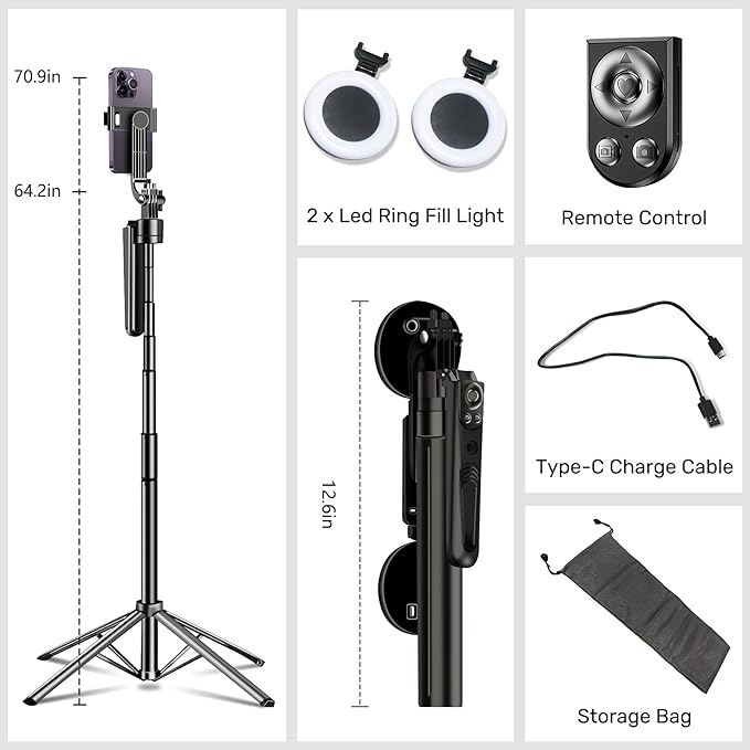 Auto Face Tracking Selfie Stick Tripod - Image 7