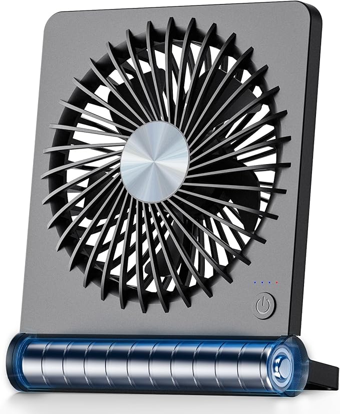 Koonie Portable Desk Fan, 3.5-20hrs Battery Operated Small USB Fan by Koonie