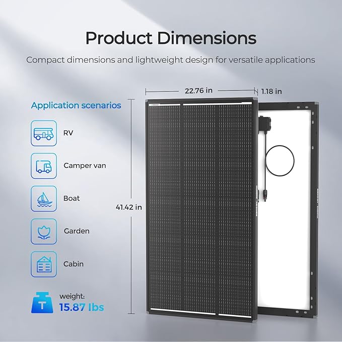 120W Solar Panel ShadowFlux Anti-Shading N-Type 16BB 12 Volt, 25% - Image 5
