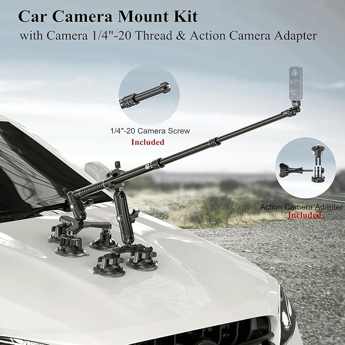 BRCOVAN Suction Cup Car Camera Mount Kit - Image 2
