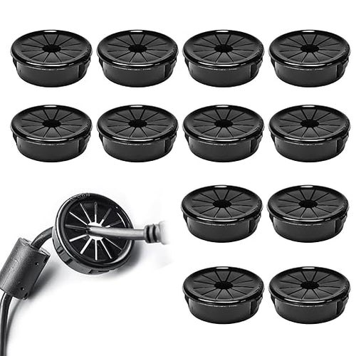 12 Pcs Cable Grommet, Snap Bushing 1-1/4" Mounting Diameter, Flexible by BOPOREAE