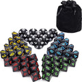 50pcs Assorted D10 Opaque Black by IvyFieldDice