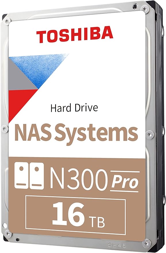 Toshiba N300 PRO 16TB Large-Sized Business NAS 3.5-Inch Internal Hard Drive by Toshiba