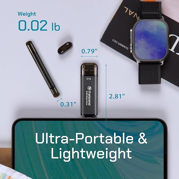 Transcend 128GB External SSD, Dual USB Flash Drive - Image 8