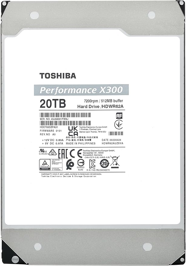 Toshiba X300 20TB Performance & Gaming 3.5-Inch Internal Hard Drive – CMR SATA - Image 5