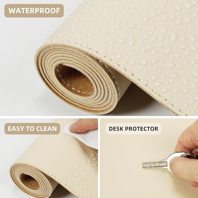 Leather Desk pad Protector, Large Desk mat - Image 5